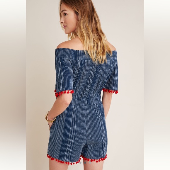[Anthropologie] Pommed Off the Shoulder Romper - Picture 11 of 11